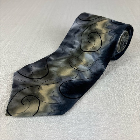 J. Garcia Other - J. Garcia Silk‎ Tie, Emerging Elephant Collection Twenty-Eight, Grey/Cream Swirl
